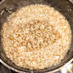 Risotto with sautéd pears