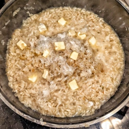 Risotto with butter, lemon juice and Grana Padano