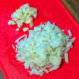 Ingredients: onion and garlic