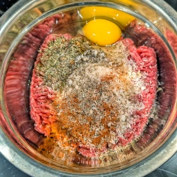 Ground beef and ingredients