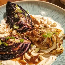 Roasted sweetheart and red cabbage