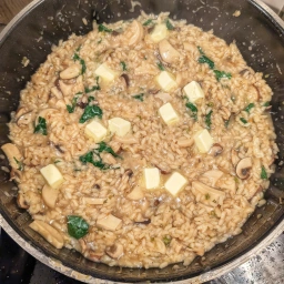 stir the butter into the rice