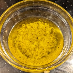 Ingredients: marinade made from olive oil, garlic, salt and pepper