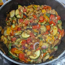 Cooked Mediterranean vegetables