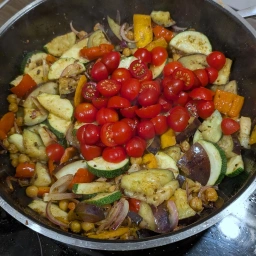 Add the cherry tomatoes to the pan