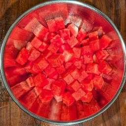 Ingredients: watermelon cubes