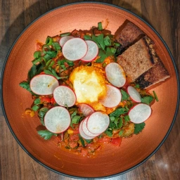 Finished dish: Shakshuka with zucchini
