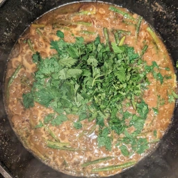 Curry with yardlong beans and coriander