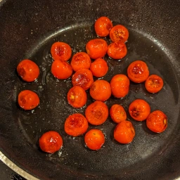 Fried cherry tomatoes