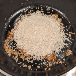 Onion, garlic and rice