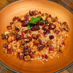 Risotto with Beetroot and Hazelnuts