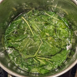 Blanched spinach