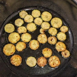 Fried zucchini slices