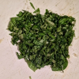 Ingredients: roughly chopped basil