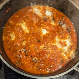 Aubergine ragout with Pecorino Romano