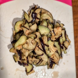 Squeezed aubergines