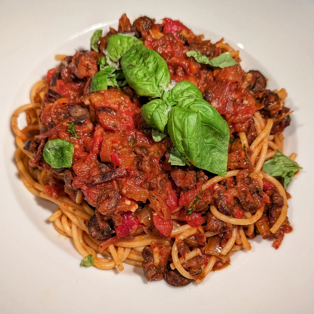 Spaghetti with Aubergines