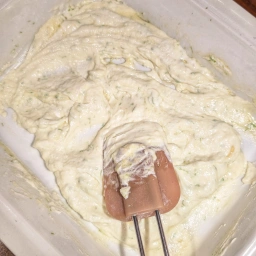 Egg, butter, quark, lemon zest, vanilla sugar