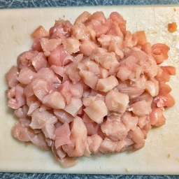 Gewürfeltes Hähnchenfleisch